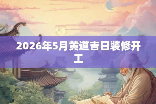 2026年5月黄道吉日装修开工
