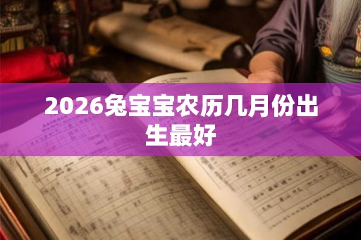 2026兔宝宝农历几月份出生最好