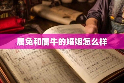 属兔和属牛的婚姻怎么样