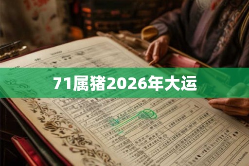 71属猪2026年大运