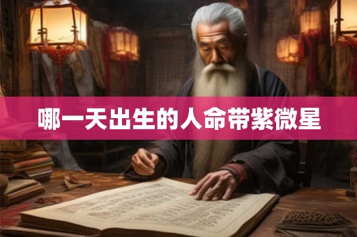 哪一天出生的人命带紫微星