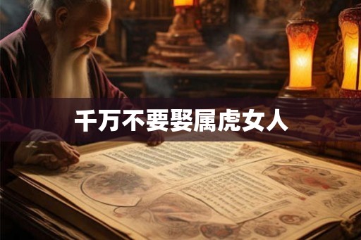 千万不要娶属虎女人