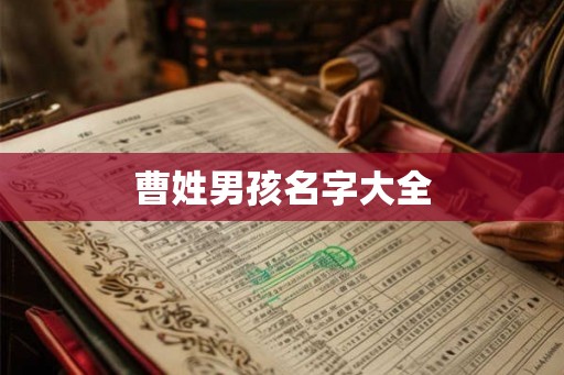 曹姓男孩名字大全 曹姓男孩名字大全