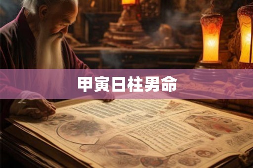 甲寅日柱男命 甲寅日柱男命