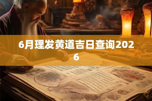 6月理发黄道吉日查询2026