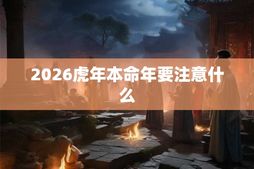 2026虎年本命年要注意什么