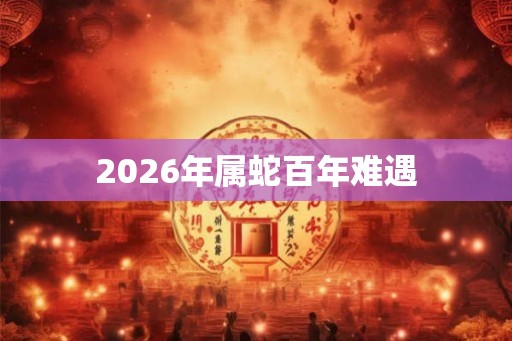 2026年属蛇百年难遇 2026年属蛇百年难遇