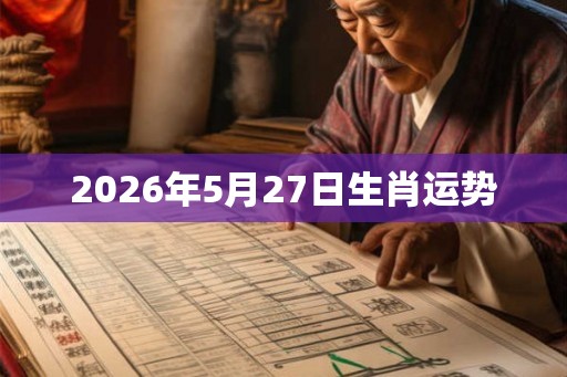 2026年5月27日生肖运势