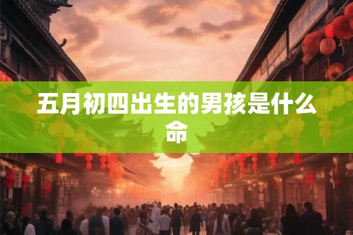 五月初四出生的男孩是什么命