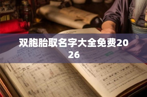 双胞胎取名字大全免费2026