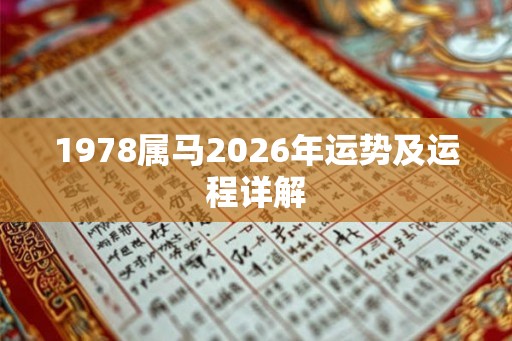 1978属马2026年运势及运程详解 1978属马2026年运势及运程详解