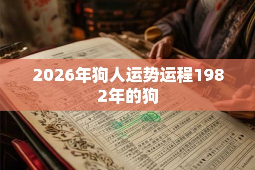2026年狗人运势运程1982年的狗