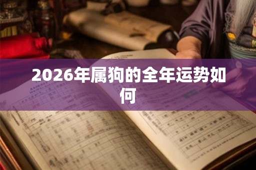 2026年属狗的全年运势如何