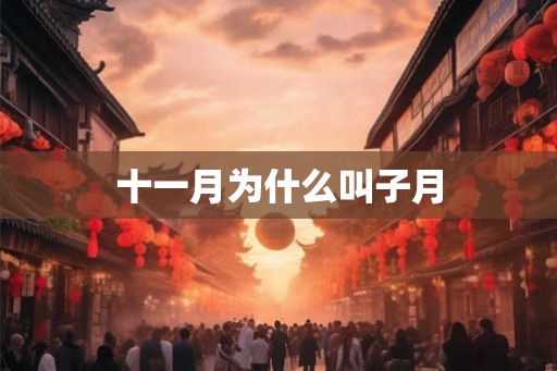 十一月为什么叫子月