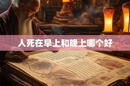 人死在早上和晚上哪个好 人死在早上和晚上哪个好
