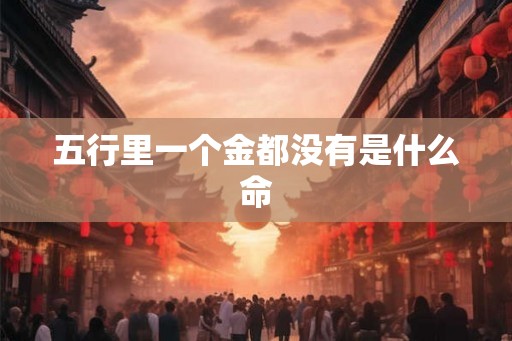 五行里一个金都没有是什么命