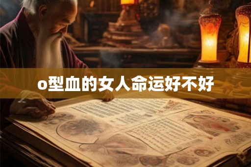 o型血的女人命运好不好