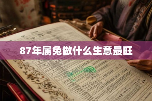 87年属兔做什么生意最旺 87年属兔做什么生意最旺