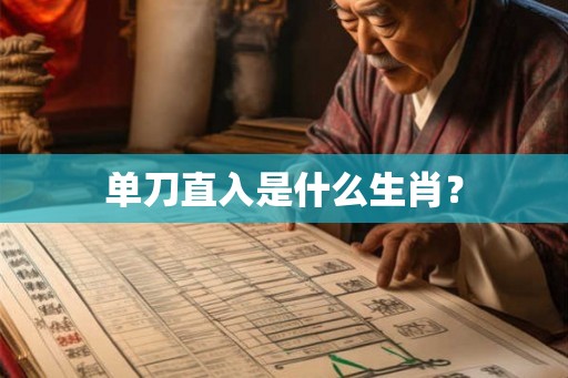 单刀直入是什么生肖？
