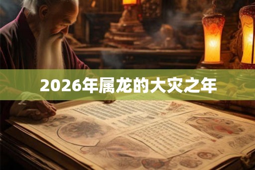 2026年属龙的大灾之年