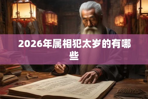 2026年属相犯太岁的有哪些 2026年属相犯太岁的有哪些