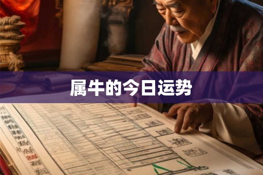 属牛的今日运势