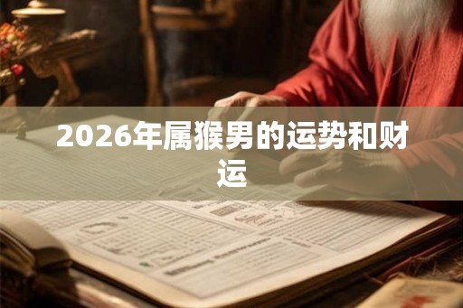 2026年属猴男的运势和财运 2026年属猴男的运势和财运