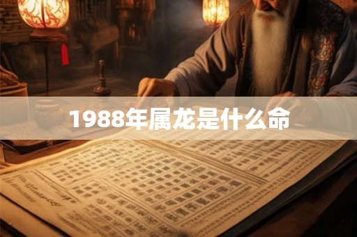 1988年属龙是什么命