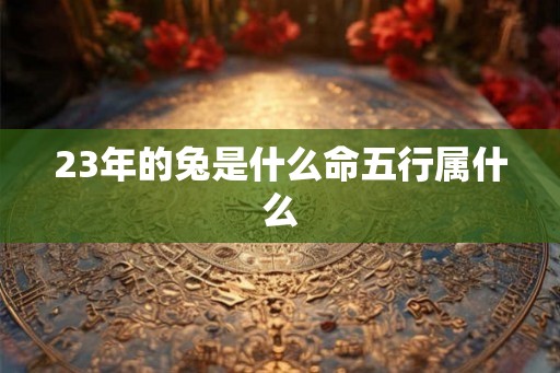23年的兔是什么命五行属什么 23年的兔是什么命五行属什么