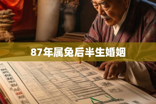 87年属兔后半生婚姻