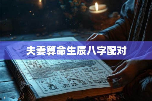 夫妻算命生辰八字配对