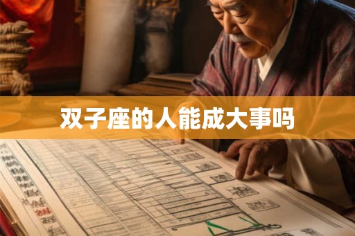 双子座的人能成大事吗