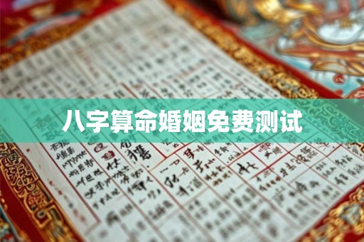 八字算命婚姻免费测试