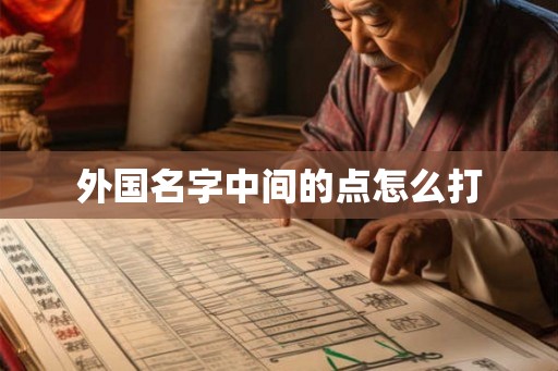 外国名字中间的点怎么打