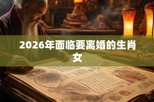 2026年面临要离婚的生肖女 2026年面临要离婚的生肖女