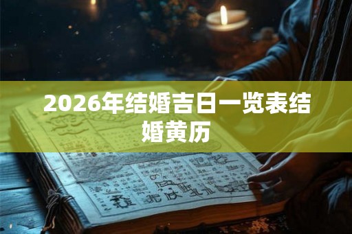 2026年结婚吉日一览表结婚黄历 2026年结婚吉日一览表结婚黄历