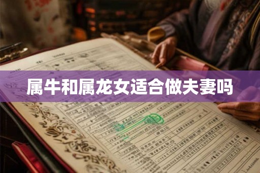 属牛和属龙女适合做夫妻吗