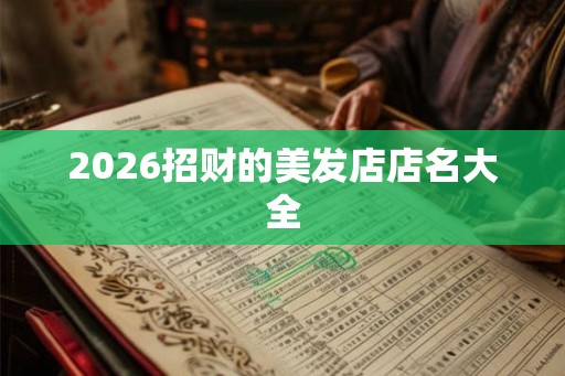 2026招财的美发店店名大全