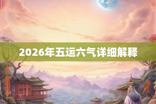 2026年五运六气详细解释
