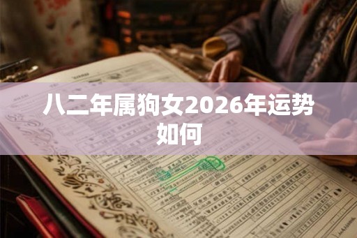 八二年属狗女2026年运势如何