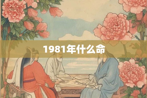 1981年什么命