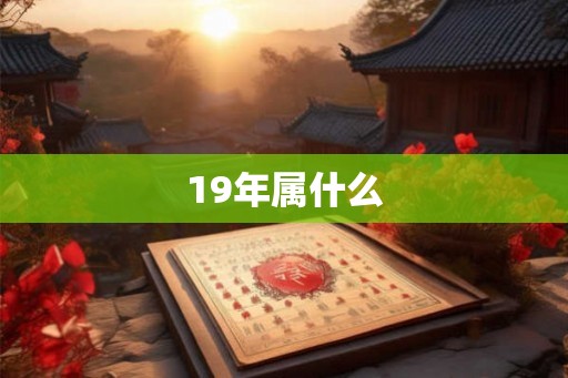 19年属什么