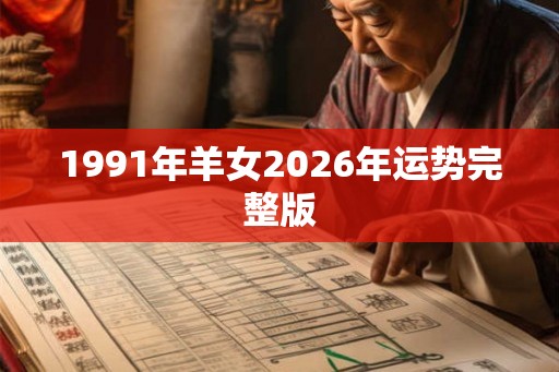 1991年羊女2026年运势完整版