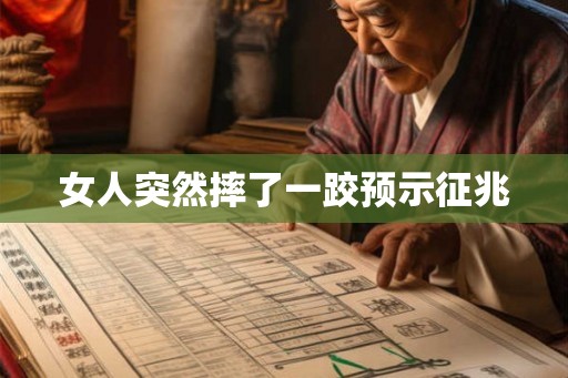 女人突然摔了一跤预示征兆
