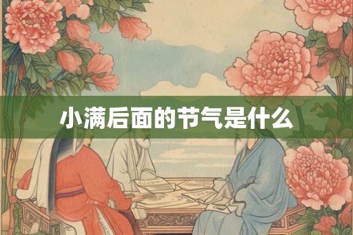 小满后面的节气是什么
