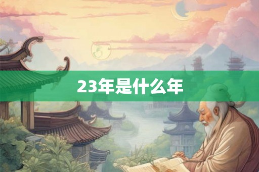 23年是什么年