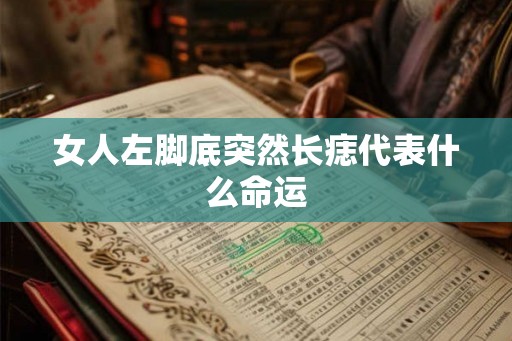 女人左脚底突然长痣代表什么命运
