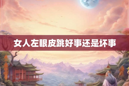 女人左眼皮跳好事还是坏事