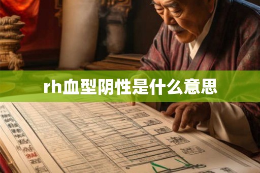 rh血型阴性是什么意思
