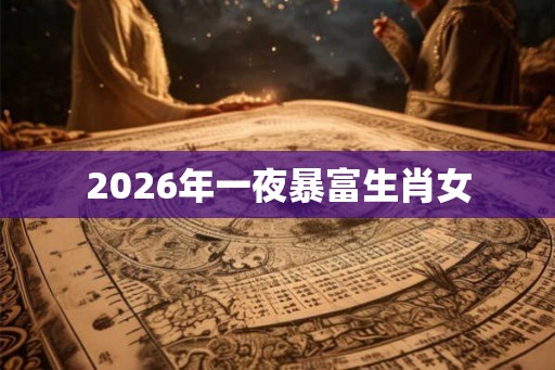 2026年一夜暴富生肖女 2026年一夜暴富生肖女